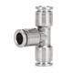 EXSN three-way stainless steel air pipe joint metal pneumatic joint 304 air pipe quick-in connector PE4 6 8 10 PE-10