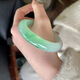 Burmese ice jade sweet green jade bracelet Royal concubine floating flowers full sun green glass ice jade bracelet 59-60mm