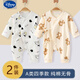 迪士尼（Disney）装新生儿衣服0-6月纯棉春秋季宝宝哈衣爬服打底婴 5347心想事成+5348恐龙汽车 66cm 66 【建议12-15斤】