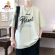 Scarecrow (MEXICAN) Junior high school students 12-15 years old handsome short-sleeved 13 summer pure cotton t-shirt 14 fat big children men's half-sleeved top 693 black (single short-sleeved) quality assurance M (70-90Jin [Jin equals about 0.5 kg])