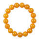 Zhenghe Jewelry Raw Stone Beeswax Bracelet Loose Beads Natural Chicken Fat Yellow Full Honey Single Circle Amber Bracelet Women's Birthday Gift for Girlfriend