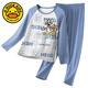 G.DUCKKIDS2025 new boys pajamas spring and autumn style modal long sleeves big children autumn teenagers and children's home clothing set S12159 100 size 8 recommended height 100-110, weight 3