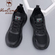 Western Region Camel (Vancamel) Extra-großer Frühling neuer Männer lässige Sneaker bequem und atmungsaktiv 2025 Schwarz, vielseitig, weicher Lösungsschuhe Schwarz 983 Leder-Single-Schuhe 39