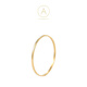 Taste Ju 18K gold colored gold niche Japanese style extremely thin simple stacked plain ring women's ring extremely thin ring tail ring joint ring 18K yellow ring number 11#