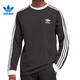 Adidas Clover Adicolor T-shirt à manches longues décontractées à trois doutes pour hommes