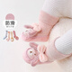 Coton Twin Baby Floor Choques au printemps et à l'automne Mignon Cartoon Baby Toddler Shoes Disppensing Non-Slip Soft Seme Sole Cool New-Born Chaussures et chaussettes 39-351-344 Rose clair 1 paire 0-6 mois S chaussettes S 11 cm de long (recommandée 0-6 mois)