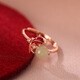 Su Shiliu Hotan jade koi ring for women 925 silver light luxury index finger ring open ring birthday gift for girlfriend and wife 925 silver jade koi ring adjustable