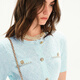 Karl Lagerfeld 2025 summer new four-bag round neck knitted dress Galeries Lafayette M22E1381 Blue M