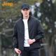 JEEP吉普男士外套时尚潮流百搭立领户外休闲运动夹克男 黑色 XL 