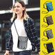 Bolsa de pasaporte de cuello de cabestro de Zhewei Xianxiu Bolsa de viaje en el extranjero Big Bag Mobile Phone Bag Crossbody Certificado de certificado Actualización personalizada 7 Compartimento/Negro antirrobo Negro