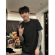 Katuchi American Waffle Henry Neck Schwergewicht Kurzarm T-Shirt Herren Sommer Lose trendy Fünf-Punkte-Halbarm-High Street T-Shirt Grau XL