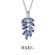 CHAUIYIN Chaoyin 925 silver tanzanite necklace women's sapphire pendant light luxury versatile clavicle chain fashion accessories tanzanite tanzanite necklace