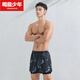 鸣龙少年 MINGLONG YOUTH清仓福袋游泳裤男士大码防尴尬专业沙滩裤男士泳衣男泡温泉装 24075Y黑色【福利款】 L（建议80-100斤