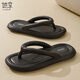 Sie genießt Flip Flops für Frauen im Sommer im Sommer, einfache, leichte und komfortable Clip-on-Sandalen für Frauen TF813 Black 38/39