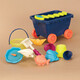 Bile (B.) Bile toys baby mini plays sand bucket plays water beach sand truck toy shovel windmill set Large sand truck blue BX1429
