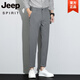 JEEP SPIRIT2025新款春夏季男士休闲裤男韩版潮流九分西装裤直筒修身裤子男款 G9902黑色 28 【腰围二尺一】