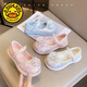 G.duck Girls' Leather Shoes Children's Princess Crystal Shoes 2025 Spring and Autumn New Girls Casual Shoes Rhinestone Girls Performance Shoes Pink 27 Inner Length 16.5CM