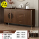 Huanghai Furniture new Chinese style solid wood sideboard tea cabinet wine cabinet multi-functional all-in-one wall storage cupboard home kitchen sideboard metal handle + solid wood cabinet leg length 158CM
