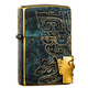Zippo Leichter Retro Sanxingdui Goldmaske Zhibao Kerosin Windproof Birthday Gedenkgeschenk für Männer Goldmaske Stand-Alone Dy9902Tz