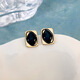 
Buckle Blue Earrings Literary Fresh Haze Blue Flowers Geometric Versatile Earrings Earrings Sweet Jewelry Women 2# 14082C
