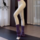 Kangaroo (DAISHU) yoga clothing suit for women 2025 new high-end Pilates training clothing top sports long-sleeved and beautiful fitness clothing suit grape purple top + ivory white pants L (108-118Jin Jin equals 0.5 kg)