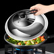 Jiejiang Japanese pot lid household stainless steel can stand up lid high temperature cooking pot lid 30-32-34-40cm universal iron pot lid can stand up inner diameter 30-31.5 pot 32cm