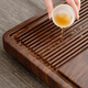 Haofeng 2025 New Solid Wood Tea Tray Household Tea Maker Tea Table Ebony Pattern Tea Tray Drainage Tea Set Mid-Autumn Festival Gift