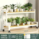 Ximofang [753 rachat] Balcone de fer Balconie Stand de fleurs intérieure salon étage de fleur de fleur de plancher balcon de plantation de légumes nanzhu nanzhu rack blanc une couche 60 hauteur 10 largeur 25-nanzhu