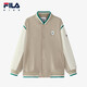 Fila Feihu Technology Fila Children's Jacket 2025 Spring New Men's and Big Children's Jacket Sportswear Shoal Middle Khaki-DK 150