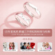 Lao Fengxiang couple rings, men's and women's silver rings, confession of love, proposal, marriage, jewelry, Valentine's Day, birthday gift for girlfriend and wife, cute cat couple rings* brand gift box