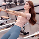 Shuangxiu Yoga Wear Top Women's New Style Beautiful Dopamine Professional Pilates Training Short Sleeve T-Shirt Sports Fitness Suit Green Top L 110-120
