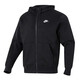 Nike (NIKE) men's clothing 2025 spring new sportswear outdoor fashion casual jacket warm plush jacket black/knit/plus plush M