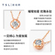 Xie Ruilin 18k rose gold diamond necklace women's temperament color gold clavicle chain chain BB408 pricing category (1 diamond, about 5 points in total)