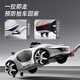 Mother and baby children's electric car four-wheel can seat men and women children four-wheel drive with remote control swing charging toy car girl pink leather seat + four-wheel drive + remote control + Bluetooth