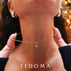 Authentic FEDOMA25SS gold and silver star color twisted chain detachable snake bone clavicle chain pendant necklace necklace gold star gold collar