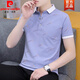 Pierre Cardin T-shirt à manches à manches courtes décontracté et à la mode Polo pour hommes. T-shirt polyvalent en vrac Summer Trendy Top 679 Black 4xl [171-200jin [Jin est égal à 0,5 kg]]]
