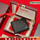 Fairwhale [High-End-Luxusprodukte] 2025 Neue Herren-Brieftasche Echtes Leder kurzer Brieftasche integriert große Kapazitätsbrieftasche Herrenschwarz [Roodwood Gift Box]