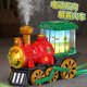 Zhicheng Minchuang Simulación de tren eléctrico para niños Spray retro de vapor retro Rail de alta velocidad EMU 1-3 años de antigüedad Toy Gift Electric Universal Spray Battery Versión de batería roja [Envía batería ordinaria + destornillador]