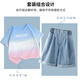 优优1点（Yoyo one）套装女童2025新款夏季多巴胺短袖大童潮酷穿搭儿童洋气夏装两件套 1429白色+9928紫色 140 140cm