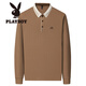 Playboy (Playboy) T-shirt à manches longues pour hommes 2024 AUTOMNE NOUVELLE BUSINESS BUSING FORT LOBE BASE PORMORT TOP 16823 GREUR LELLEMENT LELLEM
