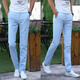 Danyuting summer thin Korean men's pants straight mid-waist business casual trendy slim fit 9905 model #blue 28 2.1 feet