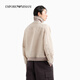 EMPORIO ARMANI/阿玛尼官方旗舰男士短款立领拉链休闲夹克外套七夕 U1098-米杏色 48 (M) (推荐：135-150斤)