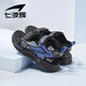 Qibohui boys sandals children's shoes medium-large children's soft sole open-toe shoes summer new 2025 teenager boys beach shoes black/blue-757 40