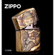 ZIPPO打火机/哪吒2黄铜双面雕刻盔甲紫铜镶嵌DY9902FD