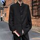PLAYBOY (PLAYBOY) Nuevo estilo chino Zhongshan Suit Men's National Style Stand Stand Trait Jacket Men's Spring y Autumn Style Zhao Shanhe Same Chaqueta casual Black 3xl