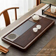 Haofeng 2025 New Solid Wood Tea Tray Household Tea Maker Tea Table Ebony Pattern Tea Tray Drainage Tea Set Mid-Autumn Festival Gift