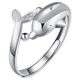 Gold Supreme (3DG Jewelery) Dolphin Elf platinum 950 ring as a gift for your girlfriend. Priced by the gram. No. 16 - 3.89 grams (including labor costs of 292 yuan)