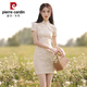 皮尔卡丹（PIERRE CARDIN）改良旗袍少女夏季2025年新款女短款小个子白色文艺气质修身年轻款 838米白 XL