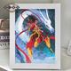 CLCEY哪吒2魔童闹海钻石画儿童手工diy材料包之钻石贴画钻石绣5D幼 7371相框+工具