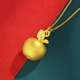 Chi Pan's new 999 pure gold peace fruit necklace for women gold apple pure gold pendant 18k gold Christmas Eve Christmas gift gold peace fruit gift silver gold-plated necklace